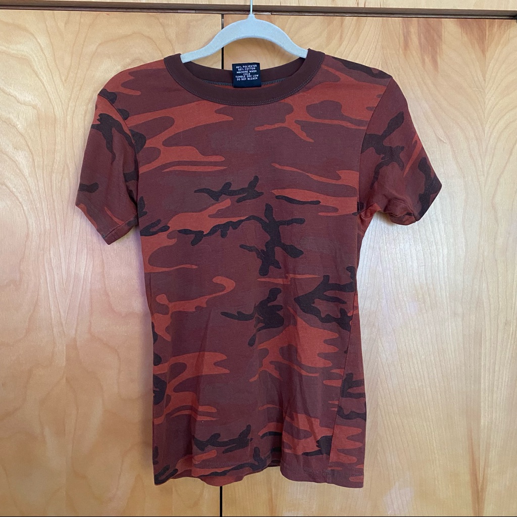 Vintage Jr Gi Red Camo Tee Shirt Fits SM
